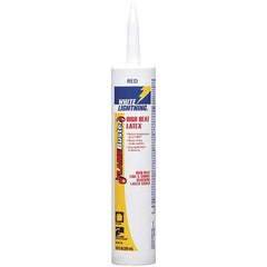 White Lightning - 10 oz Cartridge Red Acrylic & Latex Caulk - 1380°F Max Operating Temp - Top Tool & Supply