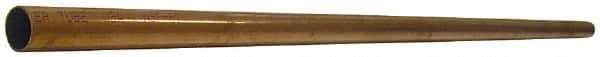 Mueller Industries - 7/8 Inch Outside Diameter x 5 Ft. Long, Copper Round Tube - 0.785 Inch Inside Diameter, 0.045 Inch Wall Thickness, Alloy 122 - Top Tool & Supply