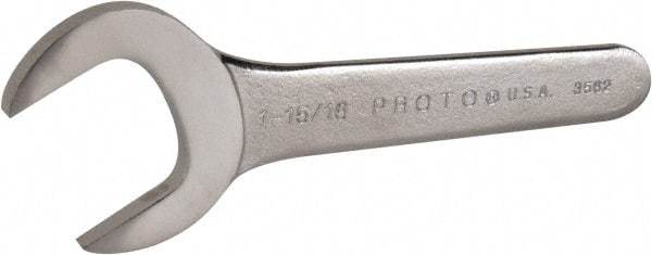 Proto - 1-15/16" Standard Service Open End Wrench - 8-1/2" OAL, Single End, Satin Finish, 30° Head Angle - Top Tool & Supply