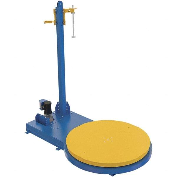 Vestil - 60 Inch Diameter, 8 to 12 Pallets per Hour, Semi Automatic, Medium Duty Stretch and Pallet Wrap Machine - 5,000 Lbs. Capacity, 3 to 12 RPM, 11 Inch High, 10 and 20 Inch Film Height - Top Tool & Supply