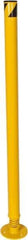 Vestil - 2-1/2" Diam x 42" High, Yellow Steel Spring Bollard - 6" Wide x 6" Long Mounting Plate, 19 Lb - Top Tool & Supply