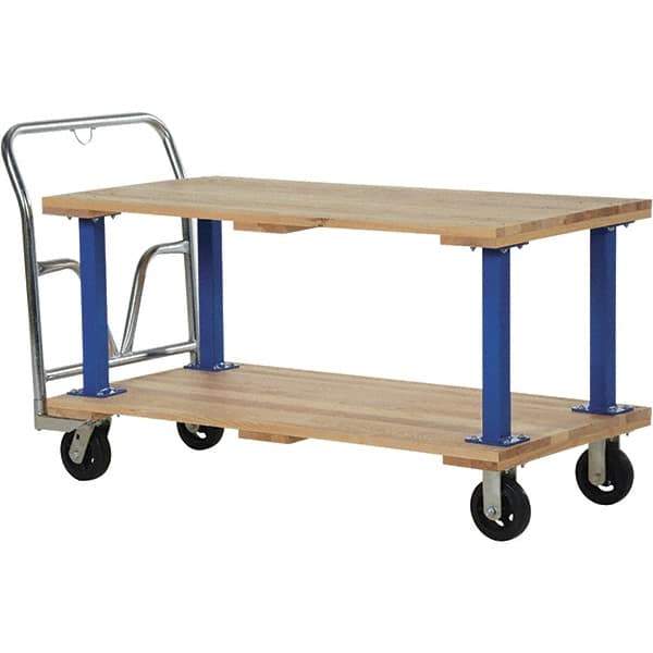 Vestil - 1,600 Lb Capacity Hardwood Platform Truck - Hardwood Deck, 27" OAW - Top Tool & Supply