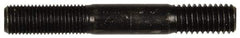 Dorman - 3/8-24 Long Thread, 3/8-16 Short Thread, 2-3/4" OAL Unequal Double Threaded Stud - Steel, Black Oxide Finish, 1" Long Thread Length, 3/4" Short Thread Length - Top Tool & Supply