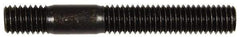 Dorman - 7/16-20 Long Thread, 7/16-14 Short Thread, 3-1/4" OAL Unequal Double Threaded Stud - Steel, Black Oxide Finish, 1-7/8" Long Thread Length, 5/8" Short Thread Length - Top Tool & Supply