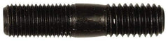 Dorman - 7/16-20 Long Thread, 7/16-14 Short Thread, 2" OAL Unequal Double Threaded Stud - Steel, Black Oxide Finish, 7/8" Long Thread Length, 3/4" Short Thread Length - Top Tool & Supply