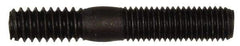 Dorman - 1/4-28 Long Thread, 1/4-20 Short Thread, 1-1/2" OAL Unequal Double Threaded Stud - Steel, Black Oxide Finish, 3/4" Long Thread Length, 1/2" Short Thread Length - Top Tool & Supply