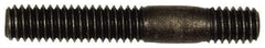 Dorman - 5/16-18 2" OAL Unequal Double Threaded Stud - Steel, Black Oxide Finish, 1" Long Thread Length, 7/16" Short Thread Length - Top Tool & Supply