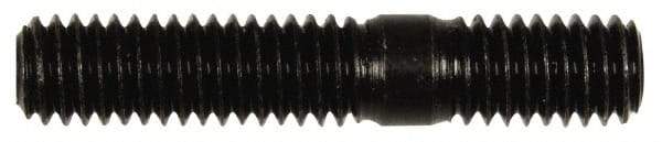 Dorman - 3/8-16 2" OAL Unequal Double Threaded Stud - Steel, Black Oxide Finish, 1-1/8" Long Thread Length, 5/8" Short Thread Length - Top Tool & Supply