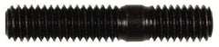 Dorman - 3/8-16 2" OAL Unequal Double Threaded Stud - Steel, Black Oxide Finish, 1-1/8" Long Thread Length, 5/8" Short Thread Length - Top Tool & Supply