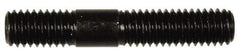 Dorman - 7/16-14 2-1/2" OAL Unequal Double Threaded Stud - Steel, Black Oxide Finish, 1-1/4" Long Thread Length, 3/4" Short Thread Length - Top Tool & Supply