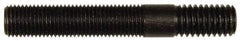 Dorman - 7/16-20 Long Thread, 7/16-14 Short Thread, 3" OAL Unequal Double Threaded Stud - Steel, Black Oxide Finish, 1-13/16" Long Thread Length, 3/4" Short Thread Length - Top Tool & Supply