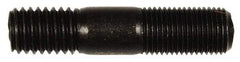 Dorman - 1/2-20 Long Thread, 1/2-13 Short Thread, 2-1/4" OAL Unequal Double Threaded Stud - Steel, Black Oxide Finish, 1" Long Thread Length, 3/4" Short Thread Length - Top Tool & Supply