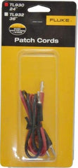 Fluke - Black/Red Electrical Test Equipment Patch Cord Set - Use with Test Equipment - Top Tool & Supply