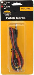 Fluke - Black/Red Electrical Test Equipment Patch Cord Set - Use with Test Equipment - Top Tool & Supply