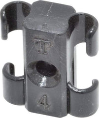 Midwest Control - 5/32 to 1/4 Hose OD, Multitube Holder - Black, 2 Slots, 0.7" OAL, 0.12" Mounting Hole, For Use With Tubes, Wires, Hose & Pipe - Top Tool & Supply