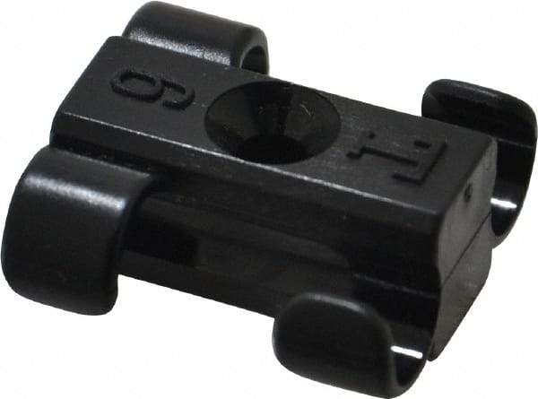 Midwest Control - 1/4 to 5/16 Hose OD, Multitube Holder - Black, 2 Slots, 0.8" OAL, 0.12" Mounting Hole, For Use With Tubes, Wires, Hose & Pipe - Top Tool & Supply