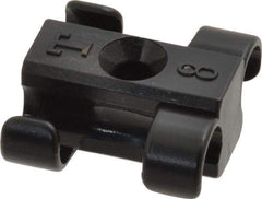 Midwest Control - 5/16 to 3/8 Hose OD, Multitube Holder - Black, 2 Slots, 0.96" OAL, 0.16" Mounting Hole, For Use With Tubes, Wires, Hose & Pipe - Top Tool & Supply