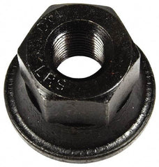 Dorman - 9/16-18 Black Oil Quench Finish Flanged Wheel Nut - 1-1/16" Hex, 1" OAL, 1.6 Diam Flange Seat Angle - Top Tool & Supply