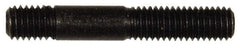 Dorman - M8x1.25 50mm OAL Unequal Double Threaded Stud - Steel, Black Oxide Finish, 23mm Long Thread Length, 10mm Short Thread Length, Metric - Top Tool & Supply