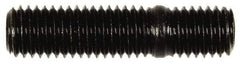 Dorman - M10x1.50 42mm OAL Unequal Double Threaded Stud - Steel, Black Oxide Finish, 27mm Long Thread Length, 12mm Short Thread Length, Metric - Top Tool & Supply