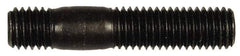 Dorman - M10x1.50 52mm OAL Unequal Double Threaded Stud - Steel, Black Oxide Finish, 27mm Long Thread Length, 12mm Short Thread Length, Metric - Top Tool & Supply