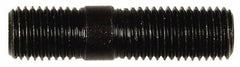 Dorman - M10x1.25 41mm OAL Unequal Double Threaded Stud - Steel, Black Oxide Finish, 21mm Long Thread Length, 13mm Short Thread Length, Metric - Top Tool & Supply