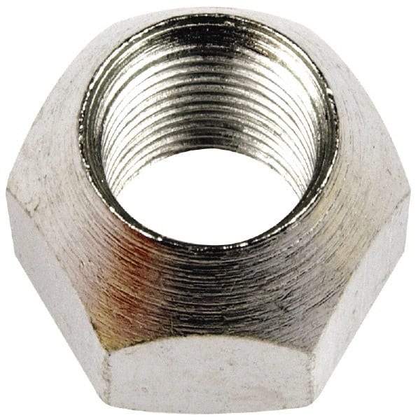 Dorman - 9/16-18 Zinc Finish Open Wheel Nut - 7/8" Hex, 3/4" OAL, 60° Seat Angle - Top Tool & Supply