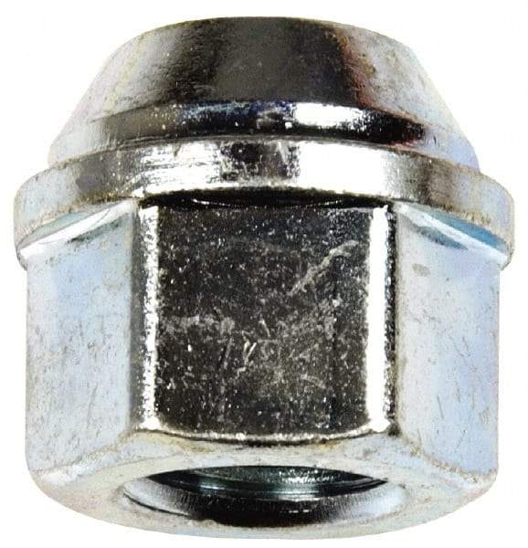 Dorman - M12-1.5 Zinc Finish Open Wheel Nut - 19mm Hex, 20.5mm OAL, 60° Seat Angle - Top Tool & Supply