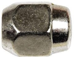 Dorman - M12-1.5 Chrome Finish Capped Wheel Nut - 21mm Hex, 27mm OAL, 60° Seat Angle - Top Tool & Supply