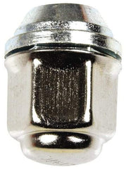 Dorman - M12-1.5 Stainless Finish Capped Wheel Nut - 19mm Hex, 29.5mm OAL, 60° Seat Angle - Top Tool & Supply