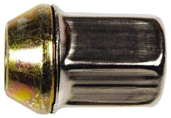 Dorman - M12-1.5 Stainless Finish Capped Wheel Nut - 19mm Hex, 32mm OAL, 60° Seat Angle - Top Tool & Supply