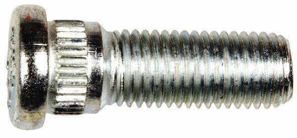 Dorman - M12-1.5 Serrated Bolt Wheel Stud - 14.22mm Knurl, 37mm OAL, 8mm Shoulder Length - Top Tool & Supply