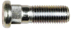 Dorman - M12-1.5 Serrated Bolt Wheel Stud - 12.22mm Knurl, 36mm OAL, 9mm Shoulder Length - Top Tool & Supply