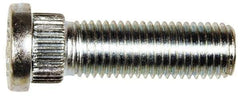 Dorman - M12-1.5 Serrated Bolt Wheel Stud - 14.3mm Knurl, 41.5mm OAL, 6.5mm Shoulder Length - Top Tool & Supply