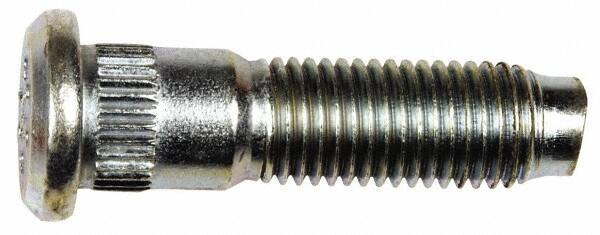 Dorman - M12-1.5 Serrated Bolt Wheel Stud - 13.46mm Knurl, 48mm OAL, 14mm Shoulder Length - Top Tool & Supply