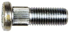 Dorman - M10-1.25 Serrated Bolt Wheel Stud - 10.24mm Knurl, 29mm OAL, 9mm Shoulder Length - Top Tool & Supply