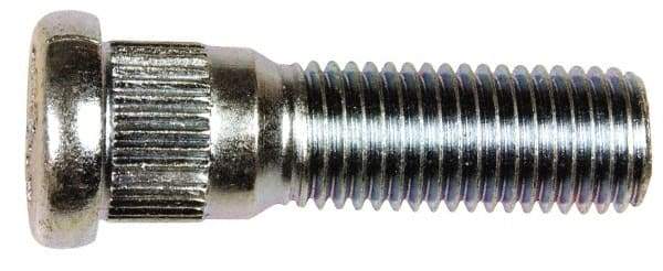 Dorman - M12-1.5 Serrated Bolt Wheel Stud - 14.17mm Knurl, 44.5mm OAL, 12.5mm Shoulder Length - Top Tool & Supply