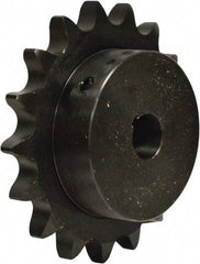 U.S. Tsubaki - 15 Teeth, 1" Chain Pitch, Chain Size 80, Finished Bore Sprocket - 1-1/8" Bore Diam, 4.81" Pitch Diam, 5.3" Outside Diam - Top Tool & Supply