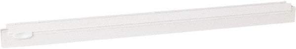 Vikan - 24" Rubber Blade Squeegee Refill - Double Edge, White, Plastic Holder - Top Tool & Supply