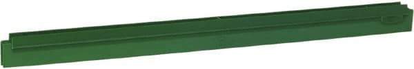 Vikan - 24" Rubber Blade Squeegee Refill - Double Edge, Green, Plastic Holder - Top Tool & Supply