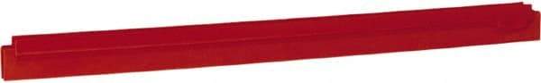 Vikan - 24" Rubber Blade Squeegee Refill - Double Edge, Red, Plastic Holder - Top Tool & Supply