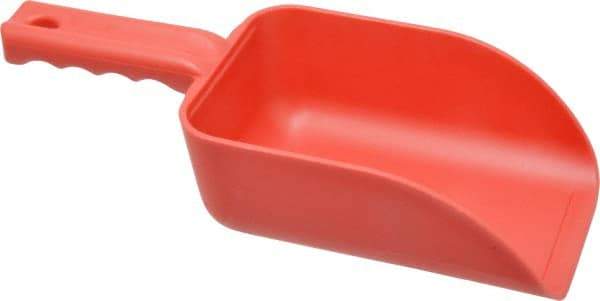 Remco - 32 oz Red Polypropylene Flat Bottom Scoop - 4.3" Wide x 3" Deep Bowl, 4-1/2" Handle Length, 11-1/2" OAL - Top Tool & Supply