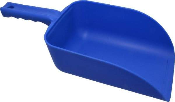 Remco - 82 oz Blue Polypropylene Flat Bottom Scoop - 5.9" Wide x 3.3" Deep Bowl, 4-1/2" Handle Length, 15.1" OAL - Top Tool & Supply