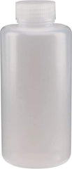 Dynalon Labware - 1,000 mL Wide-Mouth Bottle - Polyethylene, Translucent, 8.23" High x 3.54" Diam, 3/4" Cap - Top Tool & Supply