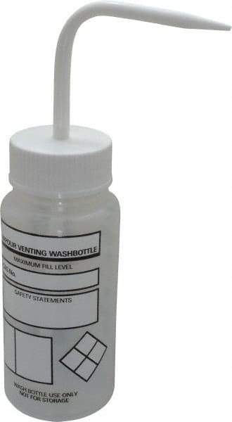 Dynalon Labware - 250 mL Safety Wash Bottle - Polyethylene, Translucent, 9" High x 6-1/2" Diam, 3/4" Cap - Top Tool & Supply