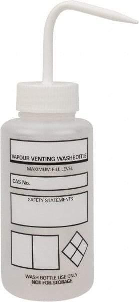 Dynalon Labware - 500 mL Safety Wash Bottle - Polyethylene, Translucent, 9" High x 6-1/2" Diam, 3/4" Cap - Top Tool & Supply