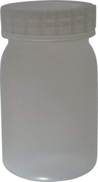 Bel-Art - 16 oz Wide-Mouth Bottle - Polypropylene, Translucent, 5.3" High x 3.2" Diam, 3/4" Cap - Top Tool & Supply