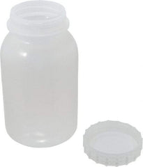 Bel-Art - 32 oz Wide-Mouth Bottle - Polypropylene, Translucent, 7" High x 3.9" Diam, 3/4" Cap - Top Tool & Supply