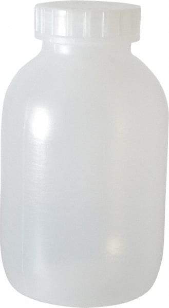 Bel-Art - 64 oz Wide-Mouth Bottle - Polypropylene, Translucent, 8.4" High x 4.9" Diam, 3/4" Cap - Top Tool & Supply