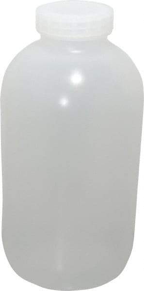 Bel-Art - 1 Gal Wide-Mouth Bottle - Polypropylene, Translucent, 11.3" High x 5.9" Diam, 3/4" Cap - Top Tool & Supply